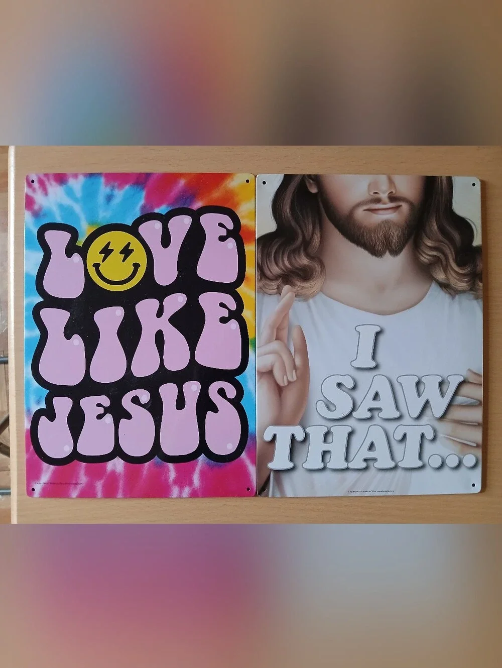 Cool Jesus Metal Wall Decor Sign Set